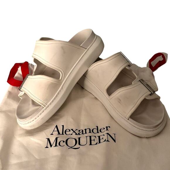 Alexander McQueen Hybrid Slide Sandals White Size 39.5 (US 9.5) - Picture 1 of 8